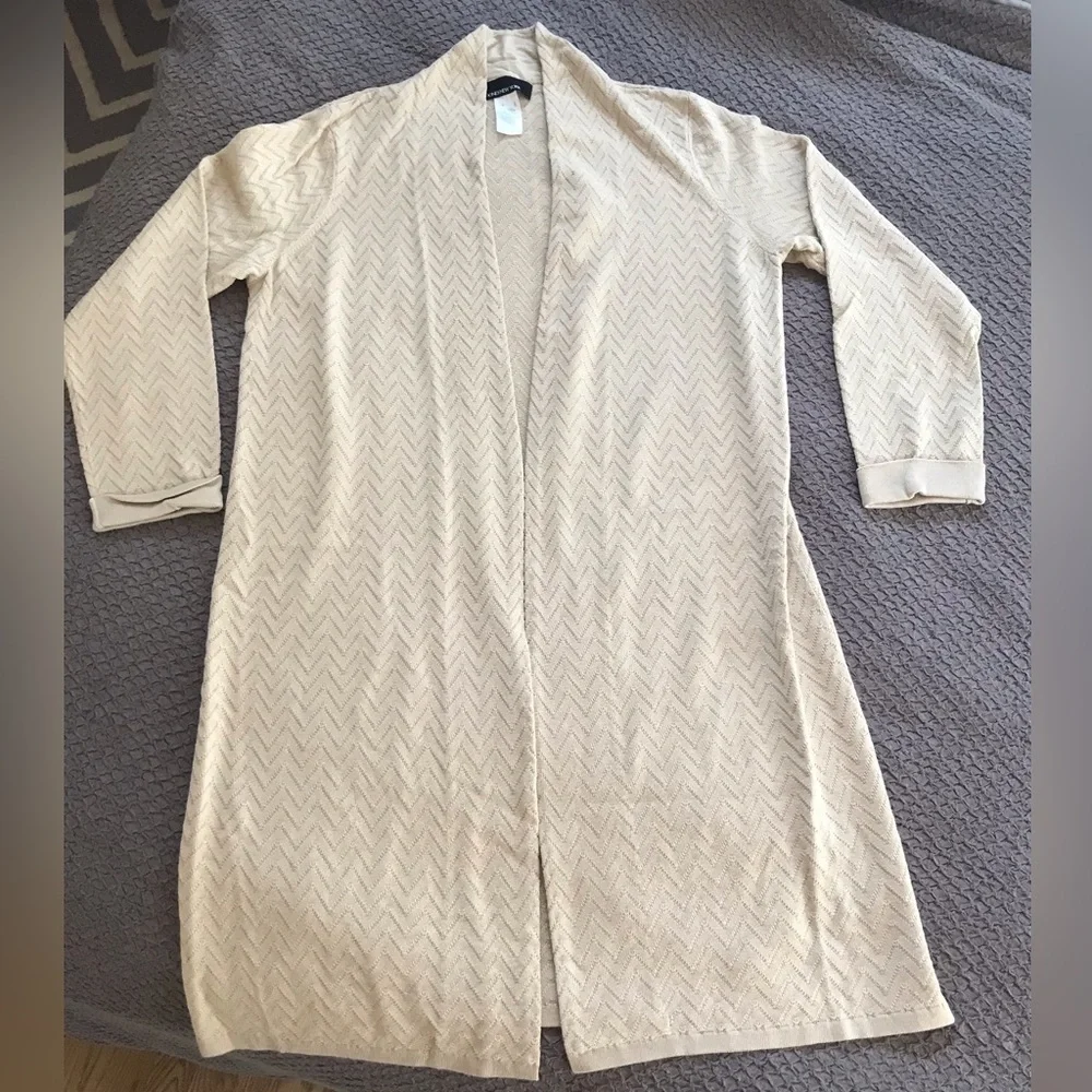 Stunning vintage long sweater and vest set with a chevron knit pattern. EUC - Picture 2 of 16